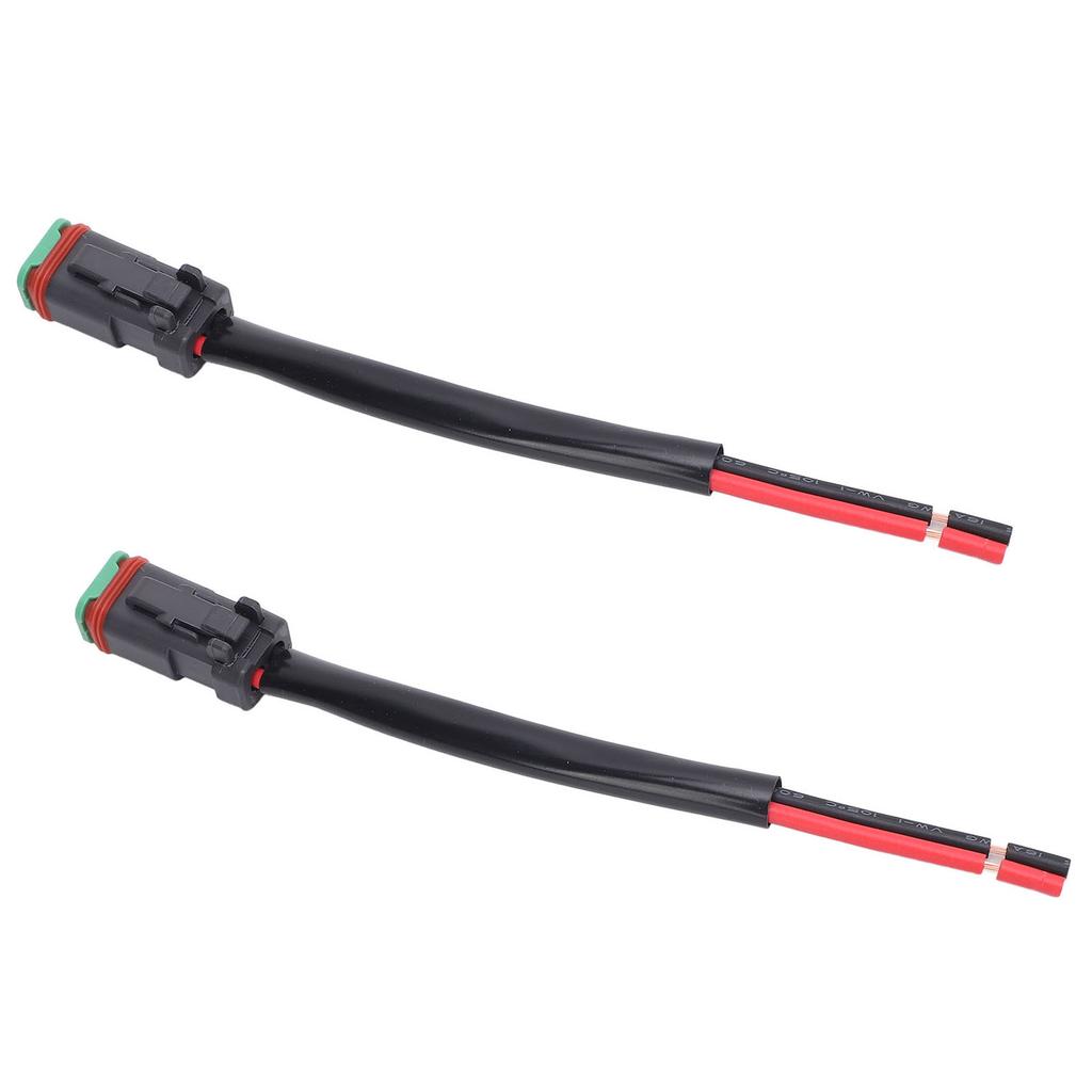 1 Pair 2 Pin DT Connectors Rubber Copper Waterproofing DT Electrical Wire Connector Wiring Harness for Car Trucks Boats