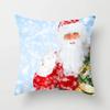 Christmas Pillowcase Winter Snow Scene Santa Claus Print Pillowcase Living Room Sofa Cushion Cover Christmas Home Decoration