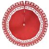 2024 Knitted Christmas Tree Skirt: 48" Red & White Snowflake Deer Pattern Decor