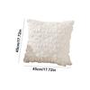 Christmas Pillow Covers 45x45cm Soft Plush Pillowcase (White Snowflakes)
