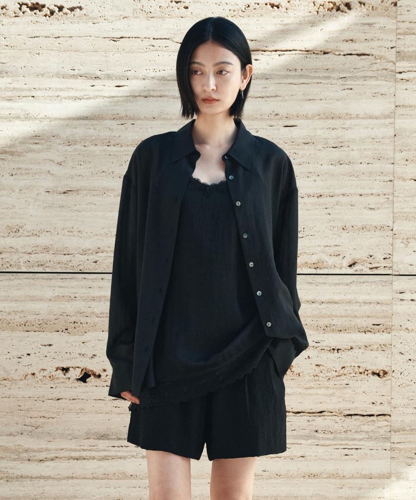Siyajyu Sitp5278 Soft Sheer Summer Shirt_Black