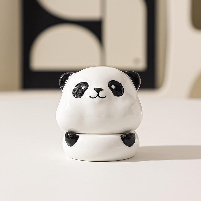 Creative Adorable Panda Ceramic Toothpick Holder Toothpick Jar Home Hotel Office Decorative Ornaments