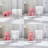 Valentine Silicone Rose Bunny-Mold Aromatherapy Candle Mold Epoxy Animal Plaster Mold for DIY Soap Present Candle Making