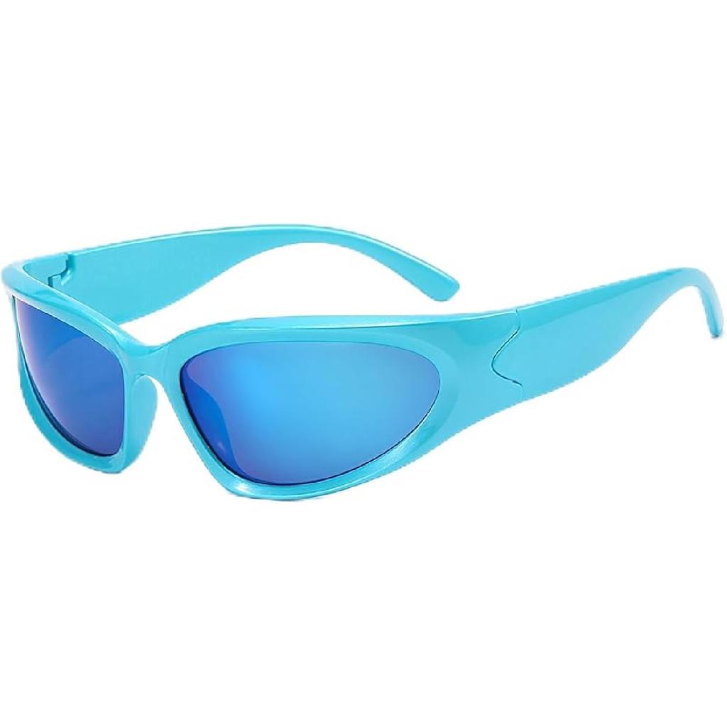 LASPOR Wrap Around Sport Sunglasses for Women Men Sport Shades Glasses Y2K Sunglasses