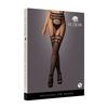 Pompe à pénis 0-Garterbelt stockings with open design - Black - O-S