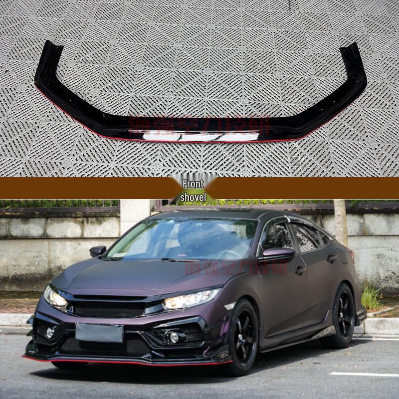 15-21 Civic FK8 Tenth Gen VS Style Full Body Kit: Front Bumper Lip, Side Skirts, Corner Caps