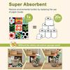 6PCS Cleaning Dishcloths Reusable Kitchen Dish Towels Retro Memphis Style Floral Cloth Absorbent Lint Free Dishcloth Washable Duster Rags Tea Towels
