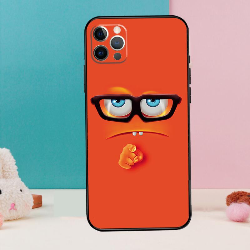 3D funny face Cute Phone Case For iPhone 17 Air 16 15 13 12 11 14 Pro Max 12 13 mini 15 16 Plus 16e Cover Coque