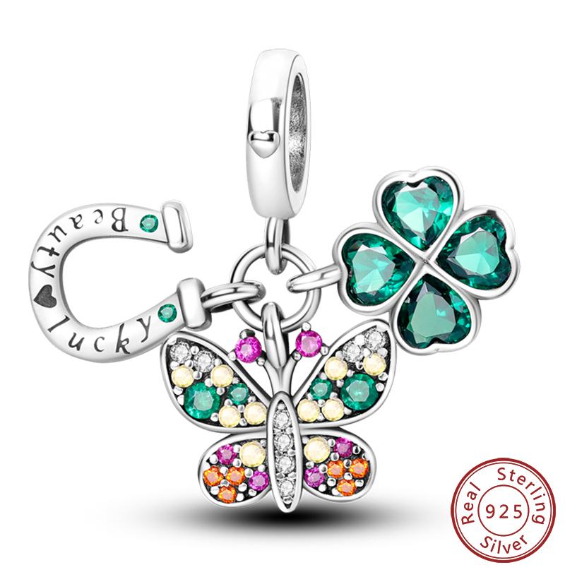 Lucky Collection Copper Craft Lucky Number Clover Green Charms Beads 3Mm Diy Elegant Holiday Fine Jewelry Gifts