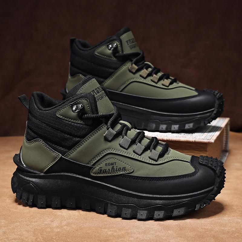Fashion Men's Shoes New Autumn High Top Boots British Style Retro Workwear Boots Outdoor Sports Waterproof Hiking Boots Plus Size 39-48