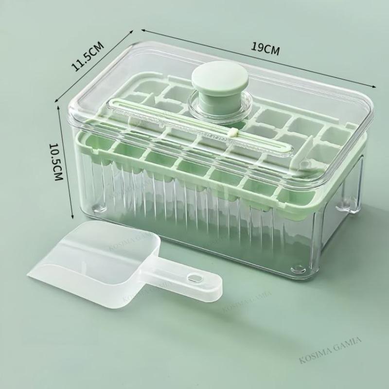 Ice Cube Mold Multifunctional Ice Maker 28/56 Grids Press Ice Tray Bucket with One-touch To Release Portable Ice Box Ice Cube