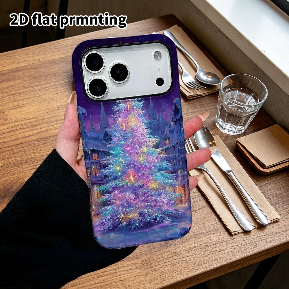 Phone Case: 2D Flat Design Suitable for iPhone 18, 17, 16, 15, 14, 13 Pro Film Protective Case, Couple Style, Magic Town, Christmas and Halloween Gift