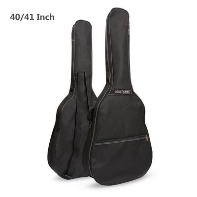 Geantă portabilă neagră pentru chitară, 40/41 inch, rucsac Oxford pentru geantă pentru chitară, cu curele duble