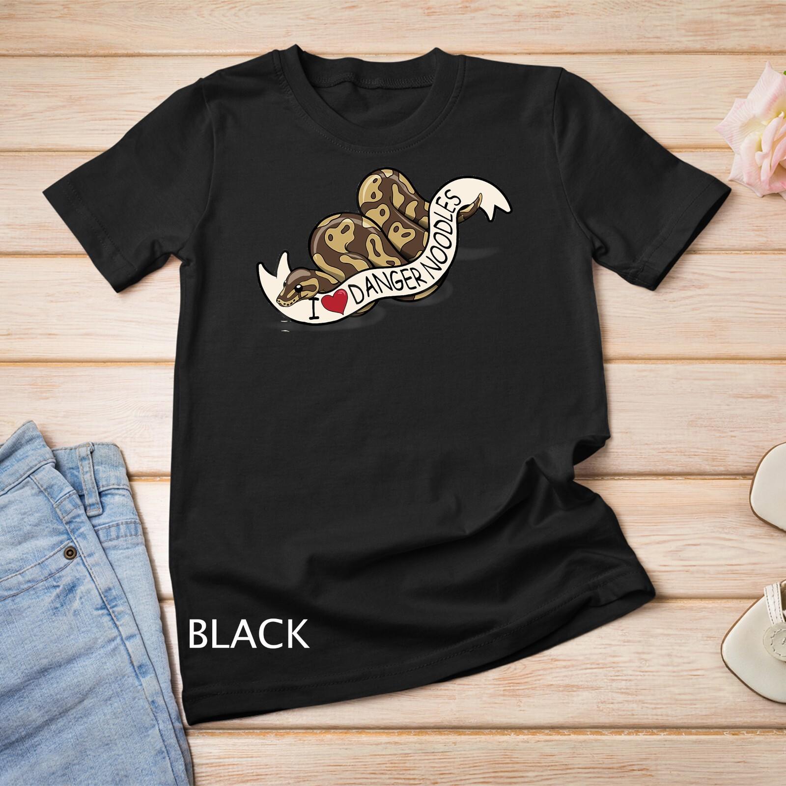 I Love Danger Noodles Ball Python Cute T-Shirt Mens Womens Tees Top Unisex T-Shirt Mens Womens Tees Top L
