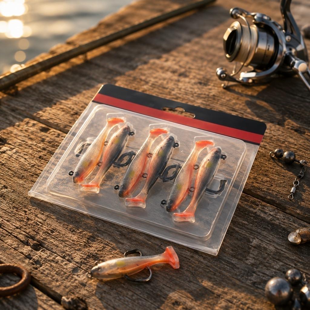 6cm 6g Tail Package Soft Bait Fishing Lure Full Swimming Layer Bionic Fish Sinking Soft Lure for Freshwater and Saltwater Fishing Tackle