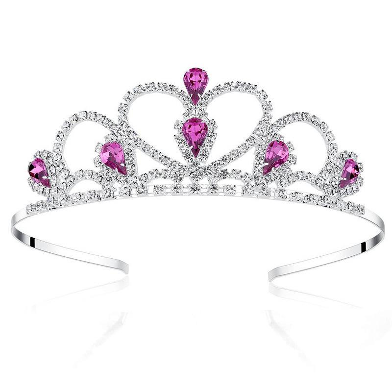 Bridal Party Rhinestone Hair Crown Children's Performance Love Headband Headband Hair Accessories Prom Crown
