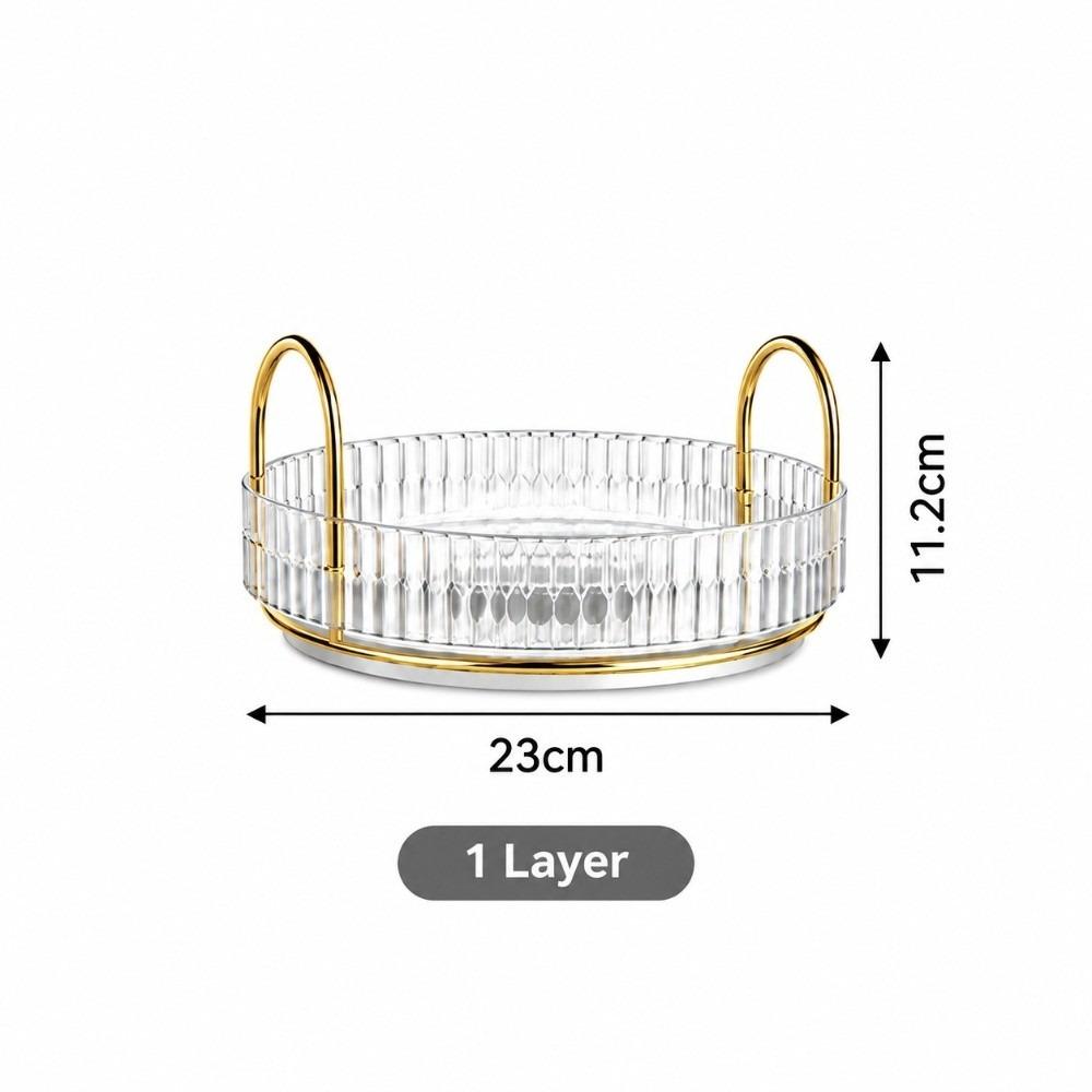 Round Rotating Storage Shelf Multi Tier Skincare Organizer Storage Shelf  Makeup Skincare Storage