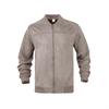 Men Faux Suede Bomber Jacket Stand Collar Full Zip Up Long Sleeve Solid Color Casual Outerwear Fall Daily Streetwear Coat