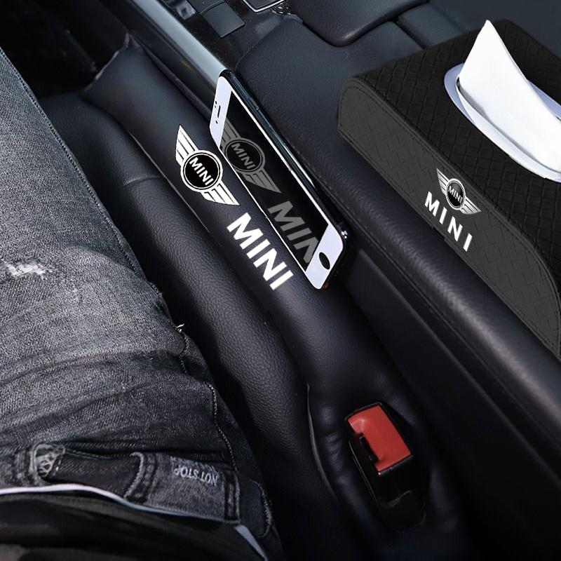 Car Seat Gap Leak Proof Strip Car Tissue Storage Box Set For MINI Cooper R56 F56 R50 JCW Cabrio Aceman Countryman Clubman Coupe