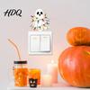 Holiday Switch Decals Halloween Ghost Decorative Sticker Cartoon Fairy Lamp Decal for Light Stickers Switch Removable Wall Sticker Bedroom