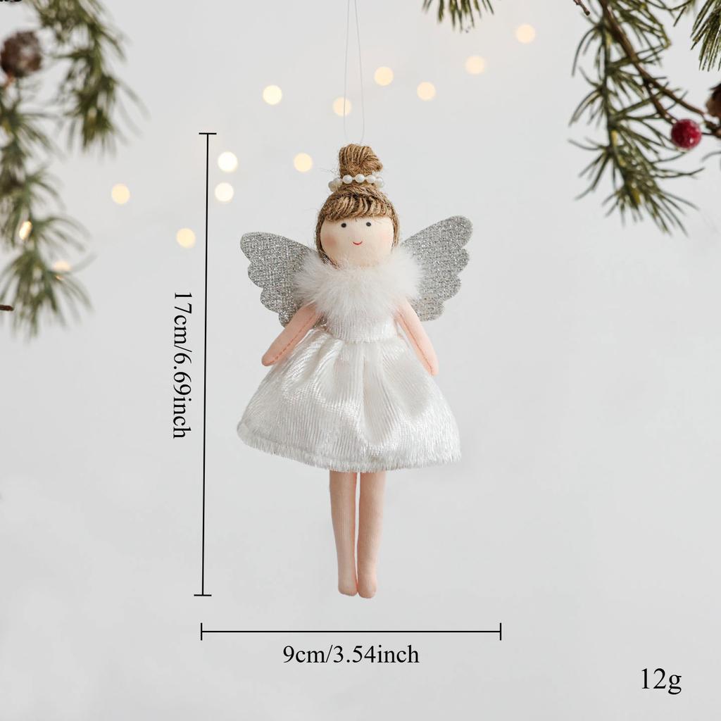 Christmas Decorations Ballet Angel Doll Plush Toy Cute Girl Ornament Tree Curtain Pendant Gift for Kids New Year