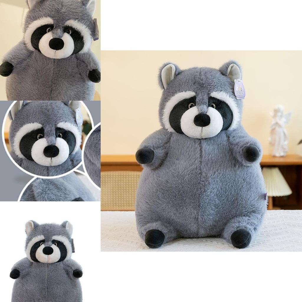 Adorable Plush Raccoon Toy Soft Comforting Cuddly Pillow For Kids With Custom Design