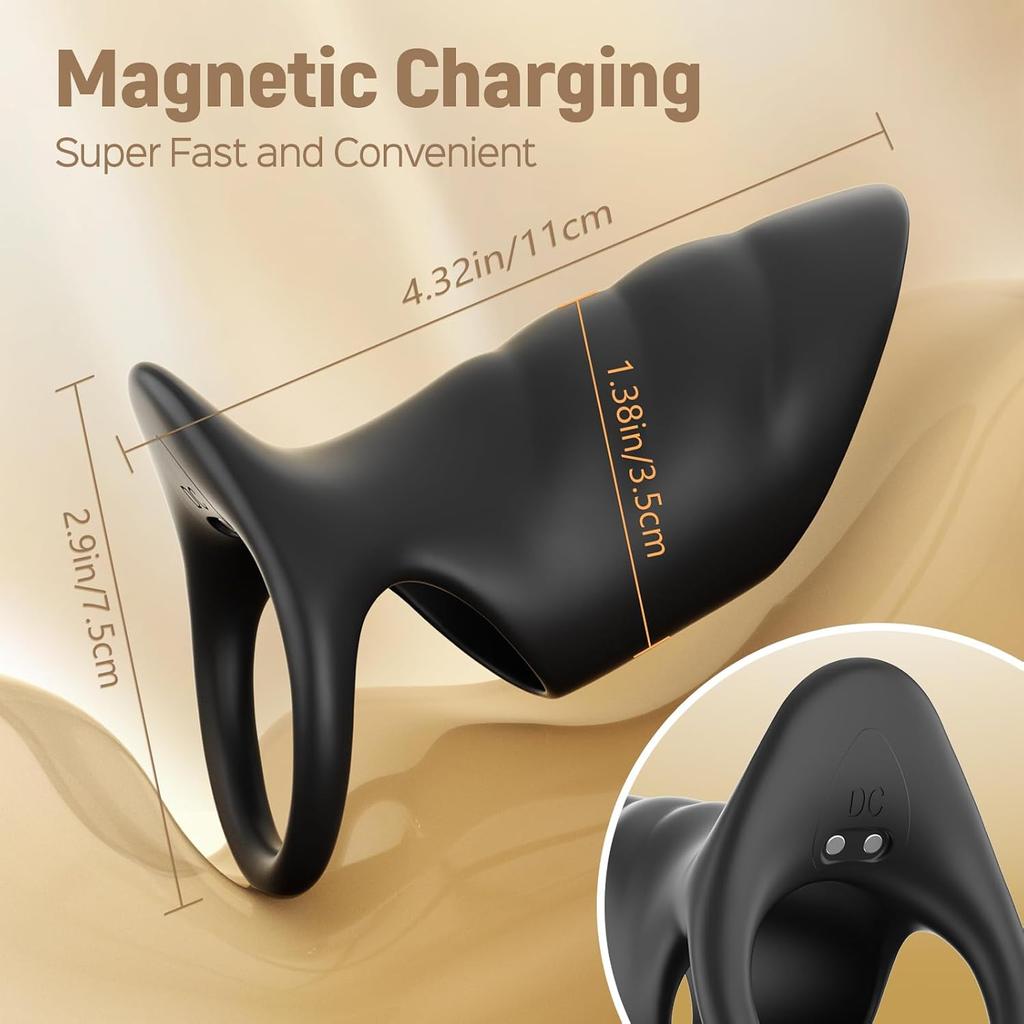 Vibrating Penis Sleeve Cock Ring, Adult Sex Toys for Men Women Penis Extender for Penis Testicles G Spot Stimulation, Male Couple Sex Toy Erection Sex