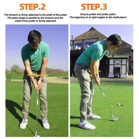 T-Shaped Golf Putting Training Aid High Durability Reusable Compact Size Lightweight Left Right-Handed Golf Putting Tool