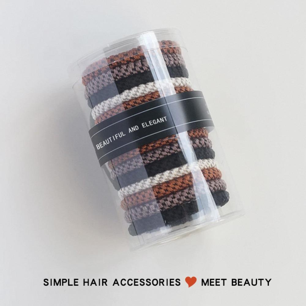 15pcs/set Braided Twisted Elastic Hair Band Cans Packaging Rubber Bands Fashion Hair Ties