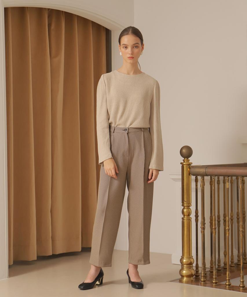 YUPPE Check Baggy Pants_Brown
