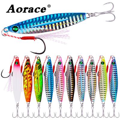 10 pièces Leurres de pêche en métal Cuillère à lancer lent Jigs Ensemble de leurres de pêche 7G 10G 17G 21G 28G 40G Crankbait Jig Wobbler Appât Pêche en mer