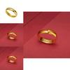 Trendy Gold Plated Adjustable Ring For Couples Minimalist Copper Band With Sleek Design