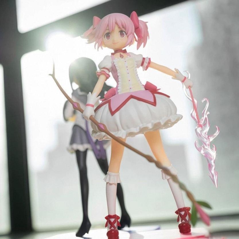Anime Puella Magi Madoka Magica 17.5cm Kaname Madoka Cartoon Figure PVC Model Desktop Ornaments Children's Toys Holiday Gifts