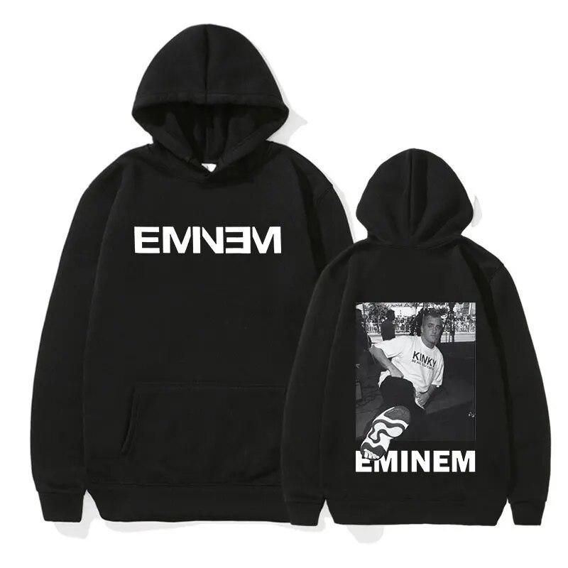 

Пуловер с капюшоном для рэпера Eminem, крутой модный свитшот в стиле хип-хоп, унисекс, повседневный, с длинными рукавами, с капюшоном, в готическом стиле, уличная одежда