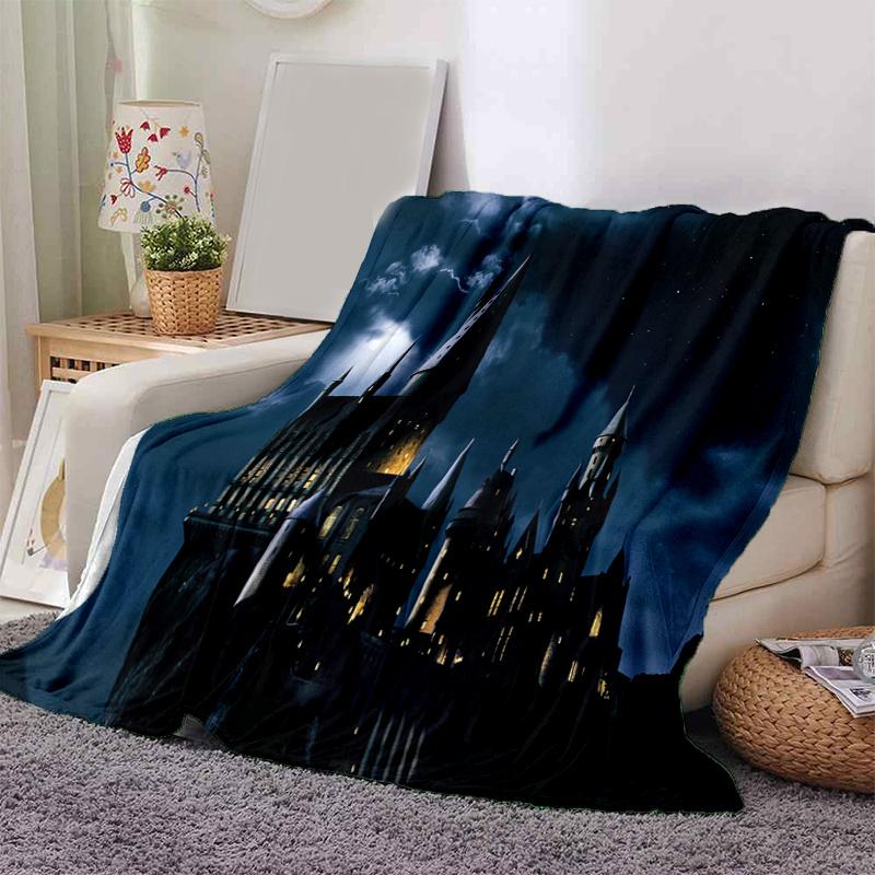 

Hogwarts Castle Night Sky Desktop WallpaperPrint Blanket, Soft Blanket For Sofa Office Bed And Travelling Daughter Birthday Gift esj116 130cm×150cm（50in×60in）