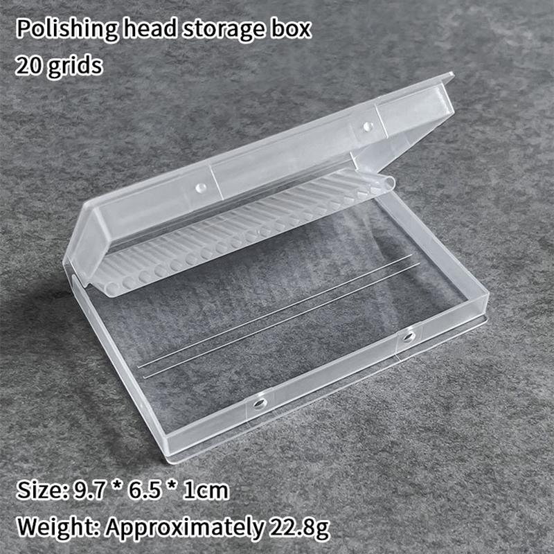 20/24 Holes Nail Drill Bits Storage Box Nail Grinding Head Holder Stand Display Cleanser Dustproof Cutter Manicure Organizer