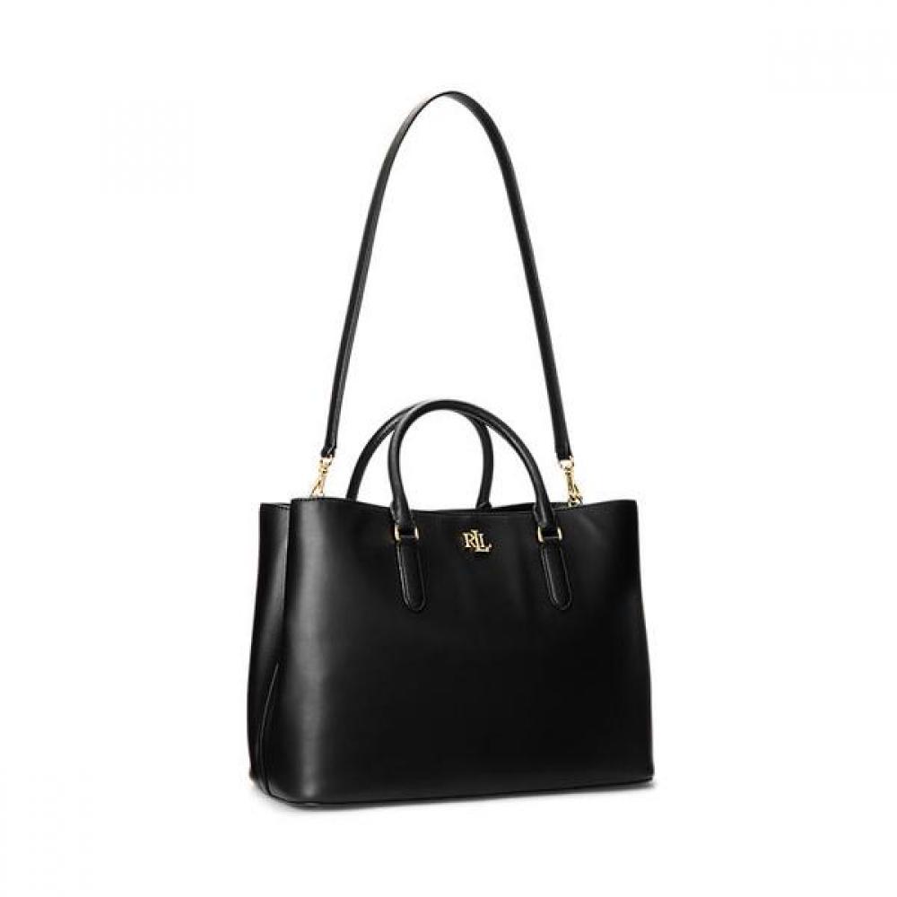 Bolsa de Mão Grande de Couro Marcy Lauren Ralph Lauren Walrbag08920098001