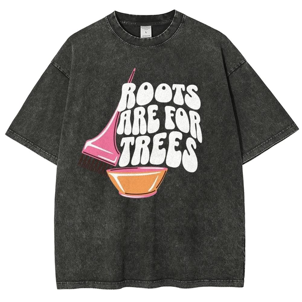 American Retro Style Pure Letter Print Women's T-Shirt Loose Oversized Unisex Wash T-Shirt Distressed Basic Tee