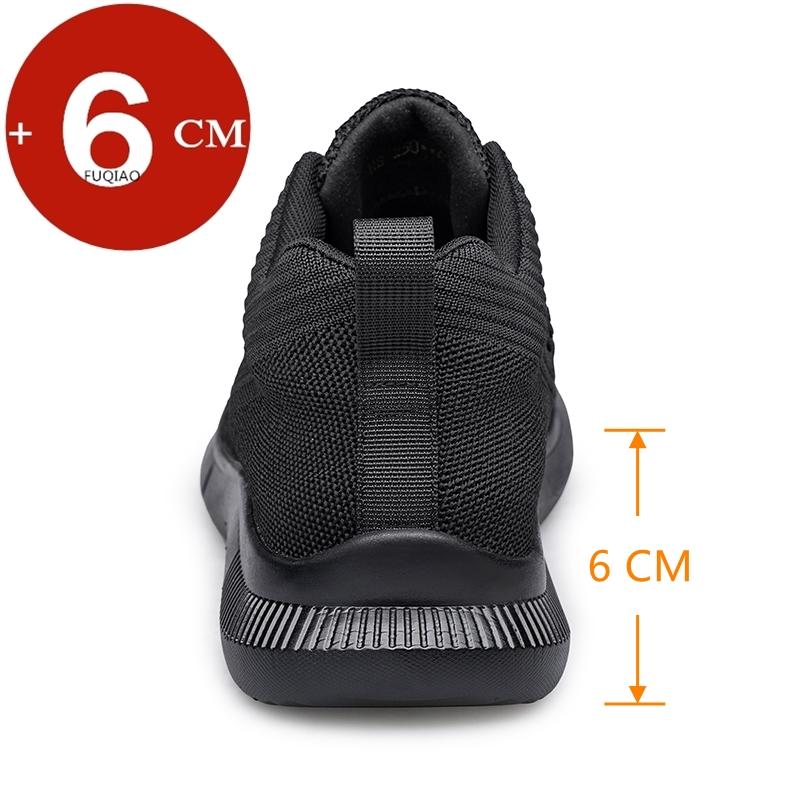 Fashion Men Big Size 37-47 Breathable Mesh Elevator Sport Shoes Soft Comfortable 6cm Hidden Heels Height Increasing Sneakes Lift Casual