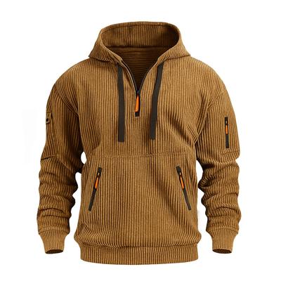 Spring And Fall  Men's Outdoor Casual Standing Collar Long-sleeved Sweater Hoodies Tops