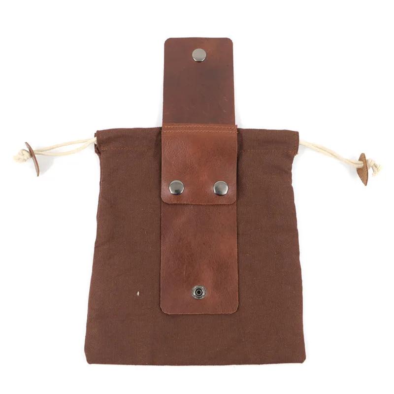 1 stück Tragbare Outdoor Nahrungssuche Tasche Obst Picking Beutel Faltbare Berry Puch Lagerung Leder Bushcraft Leinwand Tasche Wandern Camping