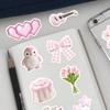 50pcs Pink Art Aesthetics Graffiti Stickers DIY Phone Guitar Laptop Notebook Suitcase Cup Waterproof Sticker Decals