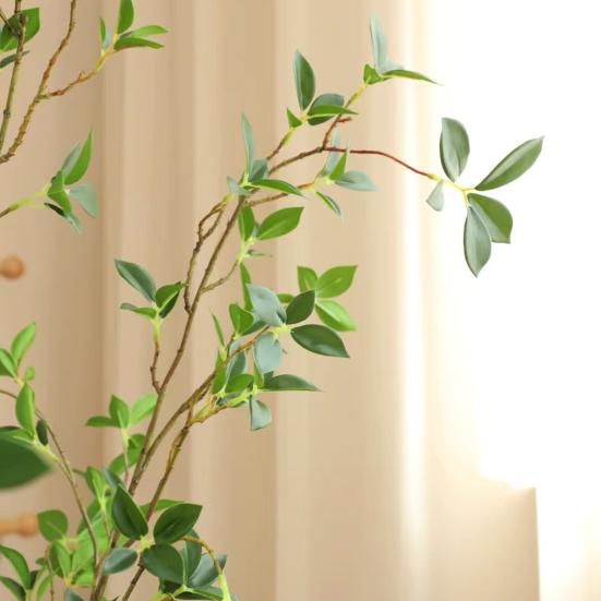 Fake Plant Non-fading Household Stuff Increase Vitality Living Room Decoration Camellia Leaf Attractive DIY Increase Vitality