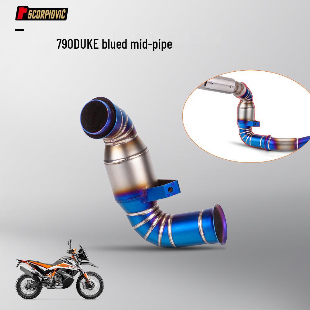 790DUKE Stainless Steel Exhaust Pipe Kit - Debaffled/Baffle Option, Direct Fit