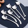 WIKHOSTAR Long Tail Cat Coffee Spoon Tea Spoon 304 Stainless Steel Funny Coffee Spoon Tableware Teaspoon Mini Spoon Kitchen Accessories
