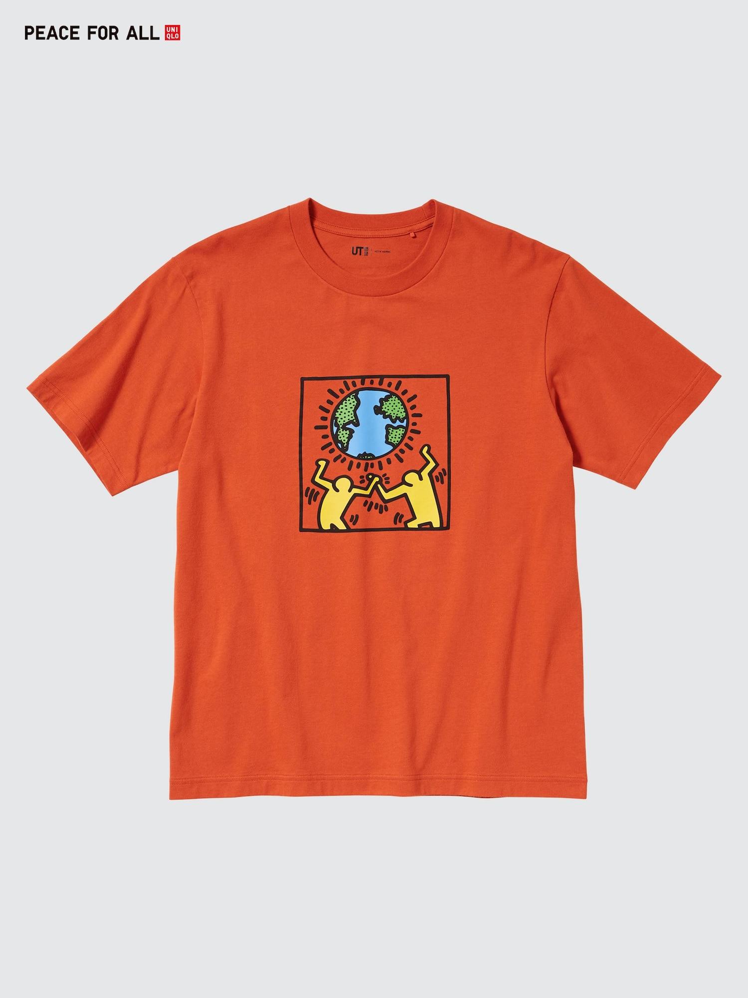

Футболка Uniqlo Peace For All с коротким рукавом и графическим принтом, стандартный крой, Кит Харинг 27 ORANGE/UNISEX L