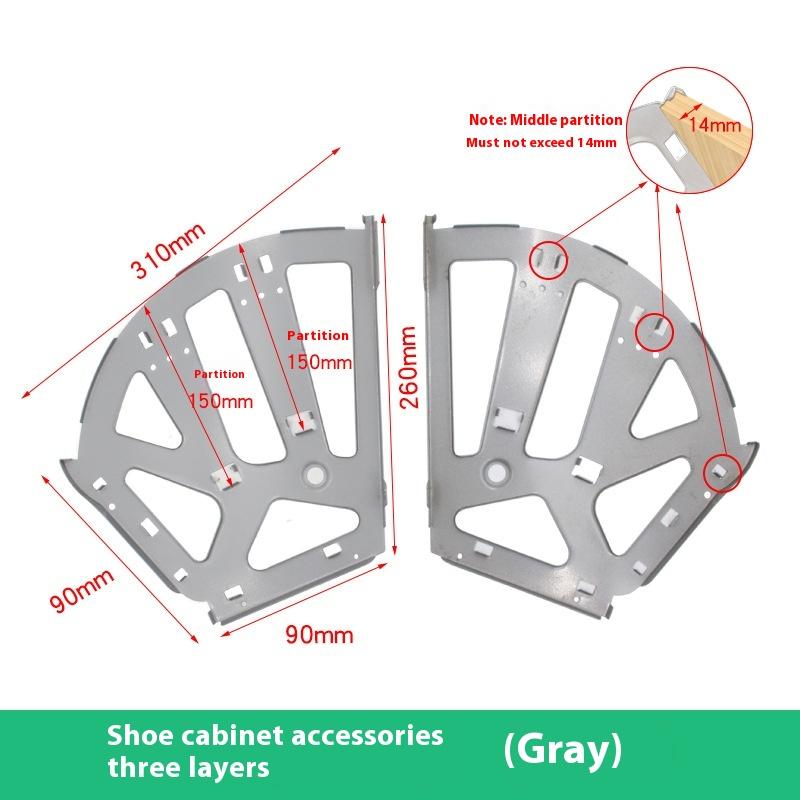 2Pcs Hardware Furniture Hinge 1/2/3 Layer Shoes Drawer Cabinet Hinge Rack Stainless Steel Foldable Shelf Accessories