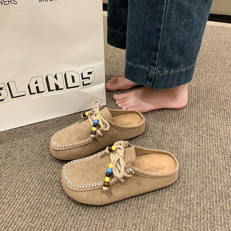 

Thick-soled inner height increase Birkenstock shoes bag head half slippers women s summer wear 2025 new one-pedal Birkenstock single shoes sandals 40 хаки