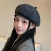 Beret children autumn and winter fashion versatile foreign style spring and autumn painter hat big face small octagonal hat