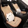 Cartoon Kitten Winter Plush Car Seat Cushion for Honda Civic, Haoying, XRV, Inspire, CRV